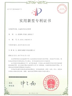 大面積多位攻牙裝置專利證書